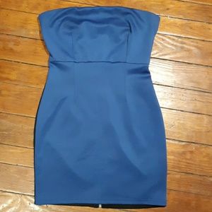 Womens Large Zip-up strapless mini dress